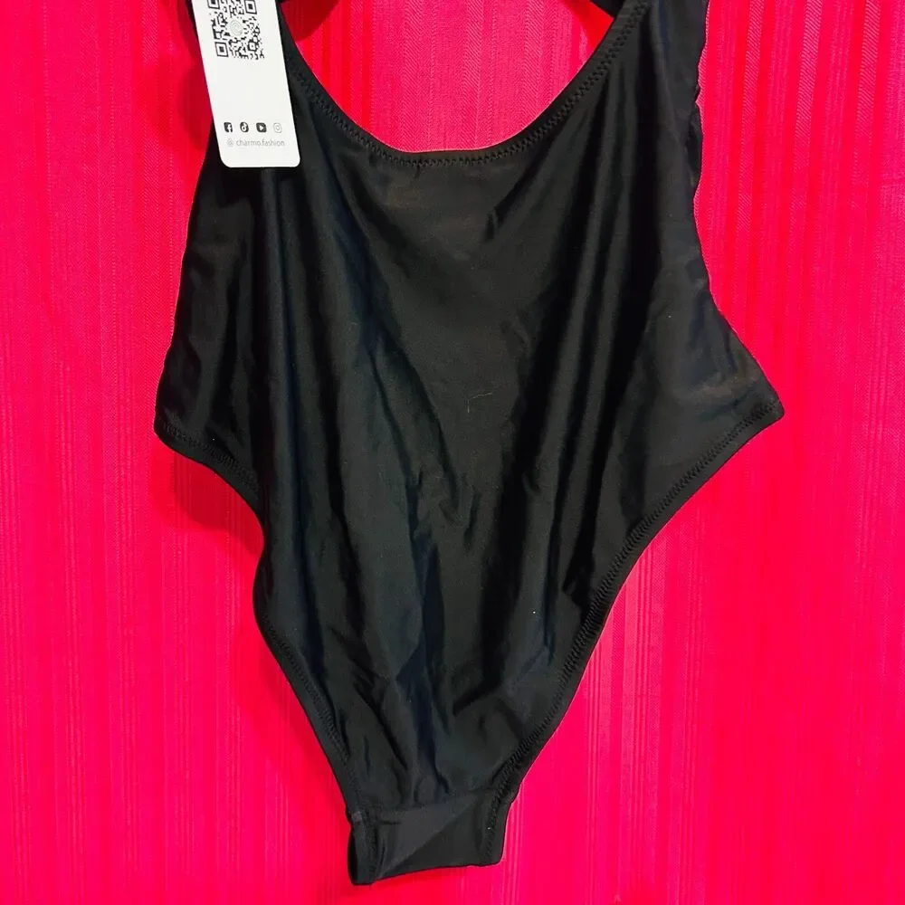 #8616 CHARMO WOMENS UPF 50+ ONE PIECE BATHING SUIT SIZE S